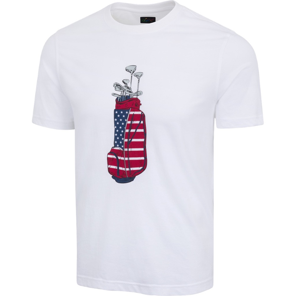 Greg Norman AMERICANA GOLF BAG T-SHIRT I Men’s I Size L